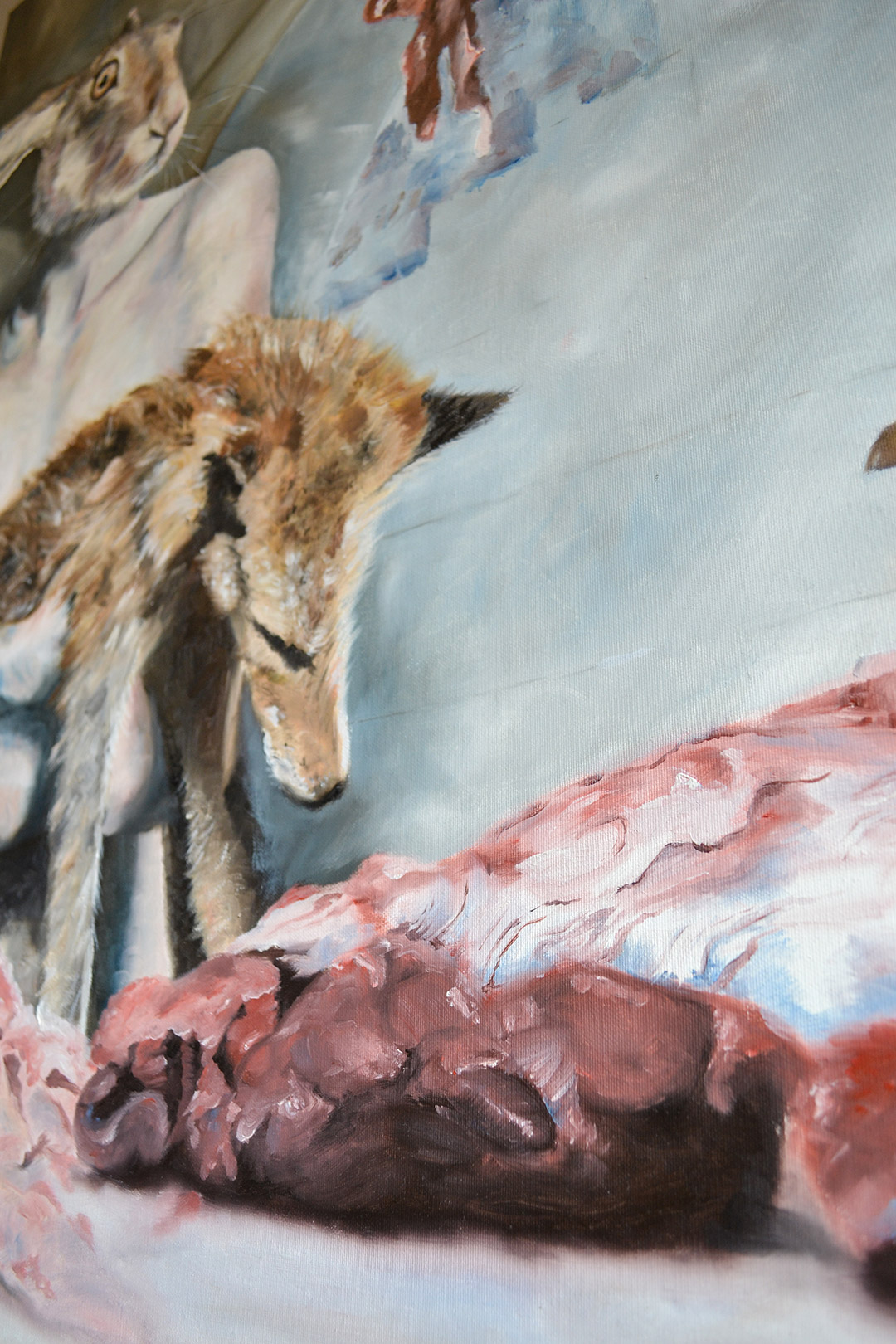 Zemansky Martin painting Hare And Fox detail 02