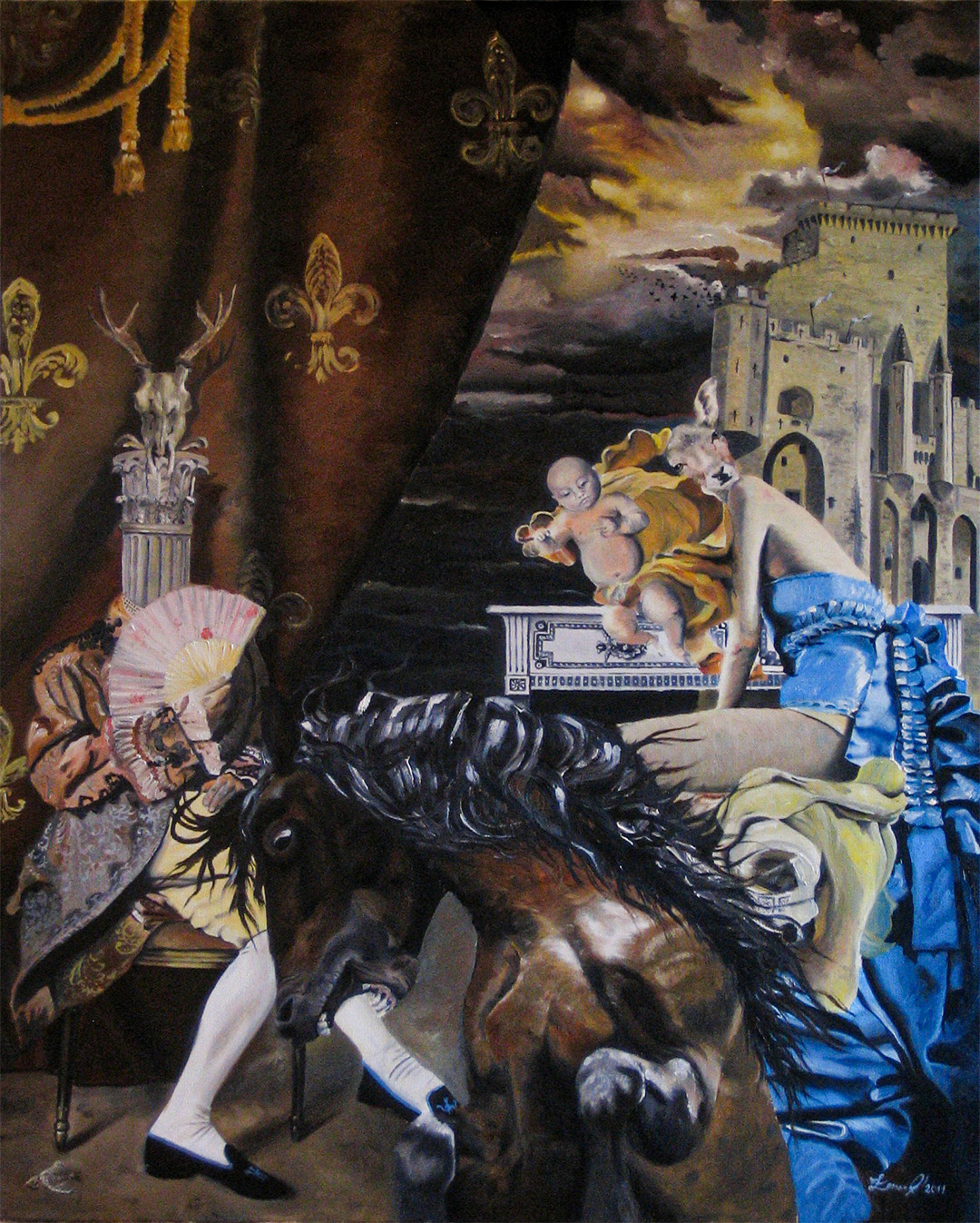 Zemansky Martin painting Behind The Curtain