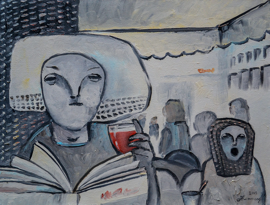 Zemansky Martin painting Cafe Paris