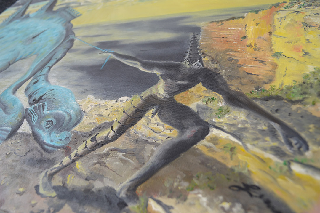 Zemansky Martin painting Cliff Near Cassis detail 01