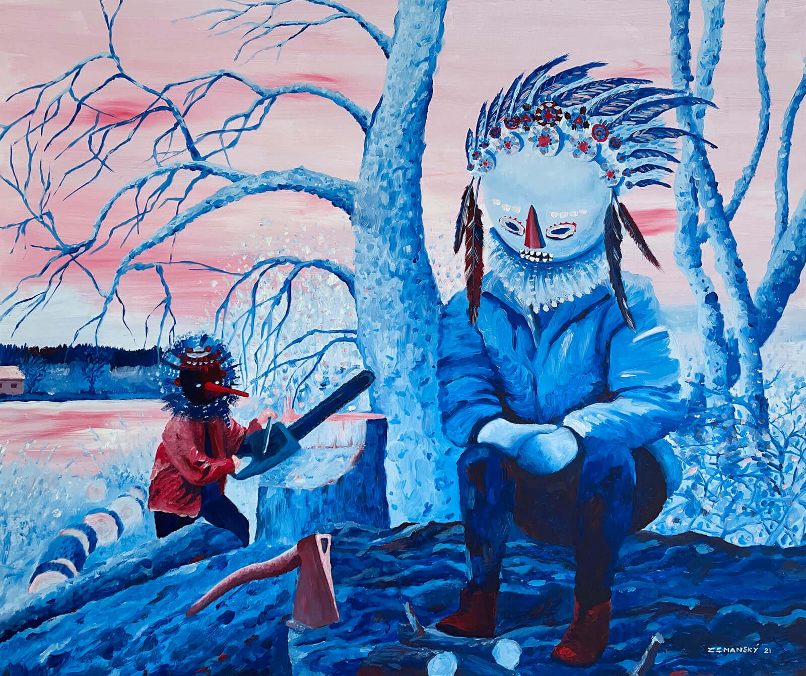 Martin-Zemanský-malba-obraz-prurez-akryl-na-plátně-painting