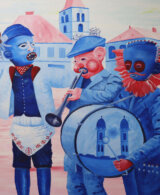 Martin-Zemanský-malba-obraz-muzikanti-akryl-na-plátně-painting